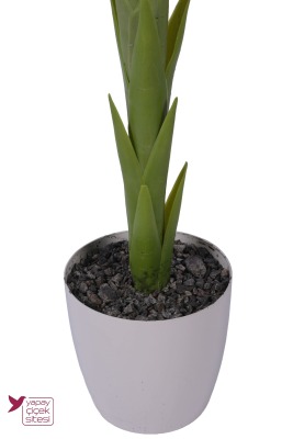 Beyaz Saksıda Yapay Areka Palmiyesi 140 cm Salon Dekorasyonu - 5