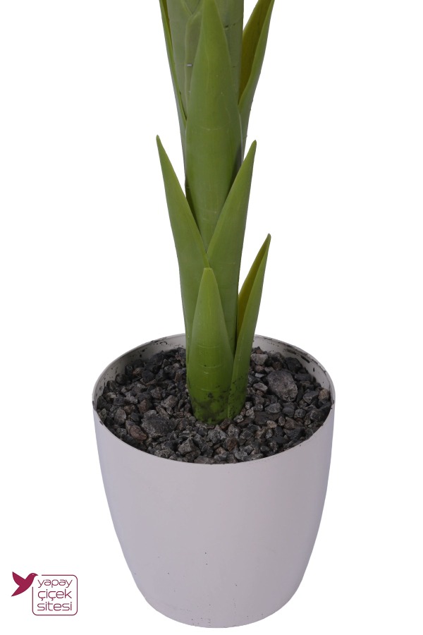 Beyaz Saksıda Yapay Areka Palmiyesi 140 cm Salon Dekorasyonu - 5