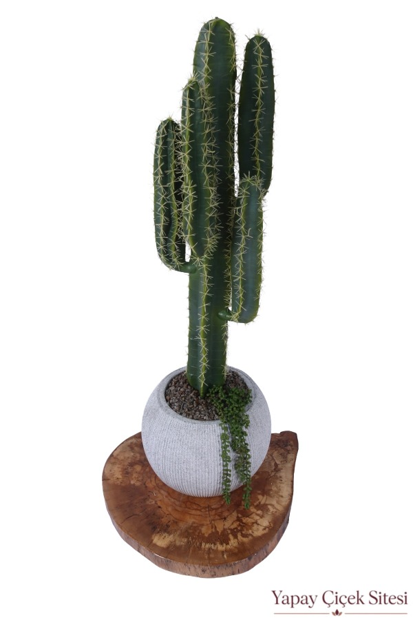 Bohem Küre Saksıda Yapay Kaktüs 125 cm Model 3 - 1