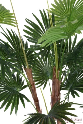 Bohem Küre Saksıda Yapay Palmiye Fanpalm Ağacı 155 cm - 4