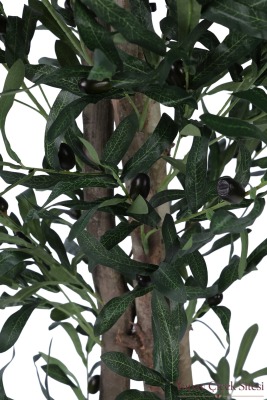 Bohem Saksıda 3 Gövdeli Yapay Zeytin Ağacı 190 Cm Koyu Yeşil - 3