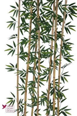 Bohem Saksıda 7 Çubuklu Yapay Bambu Seperatör 210 cm Banyo Spa ve Güzellik Merkezi Dekorasyonu - 3