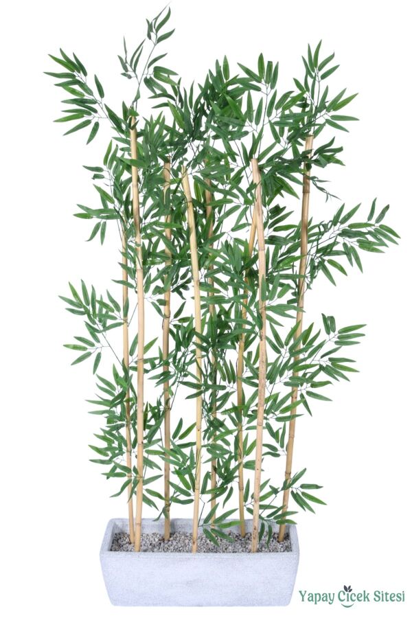 Bohem Saksıda 8 Çubuklu Yapay Bambu Seperatör 170 cm - 1