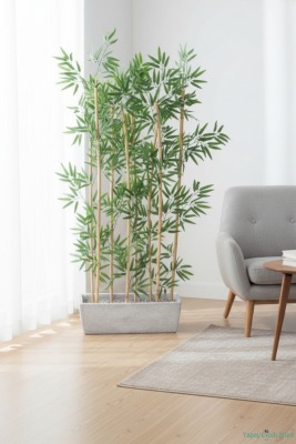Bohem Saksıda 8 Çubuklu Yapay Bambu Seperatör 170 cm - 4