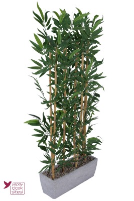 Bohem Saksıda Premium 8 Çubuklu Yapay Bambu Separatör 170 cm Spa ve Güzellik Merkezi Dekorasyonu - 3