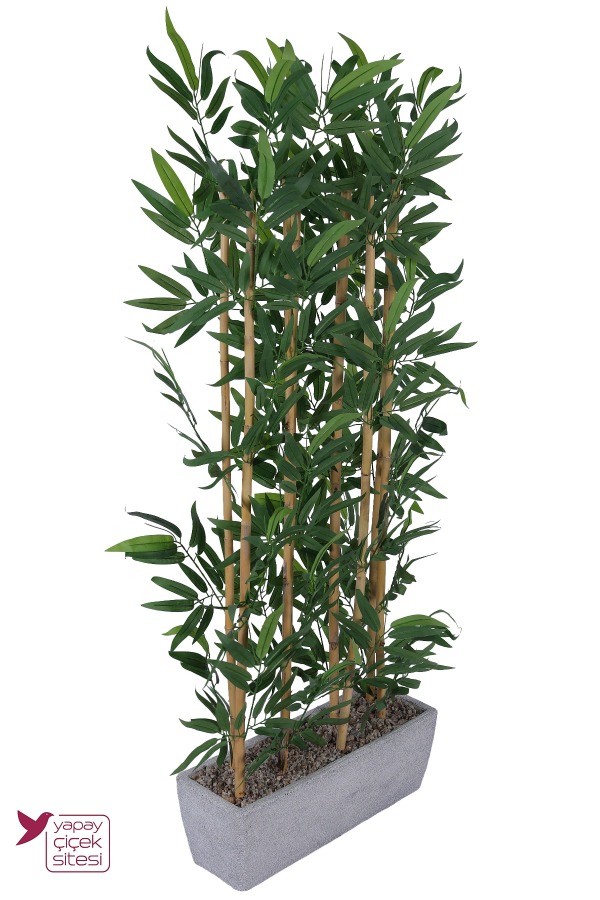 Bohem Saksıda Premium 8 Çubuklu Yapay Bambu Separatör 170 cm Spa ve Güzellik Merkezi Dekorasyonu - 3