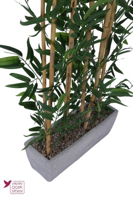 Bohem Saksıda Premium 8 Çubuklu Yapay Bambu Separatör 170 cm Spa ve Güzellik Merkezi Dekorasyonu - 7