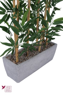 Bohem Saksıda Premium 8 Çubuklu Yapay Bambu Separatör 170 cm Spa ve Güzellik Merkezi Dekorasyonu - 8