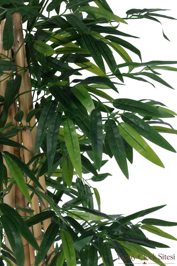 Bohem Saksıda Yapay 7 Gövdeli Bambu Ağacı 180 cm - 3