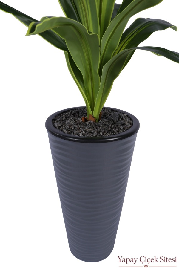 Dalgalı Saksıda Yapay Dracena Ağacı 130 cm - 3