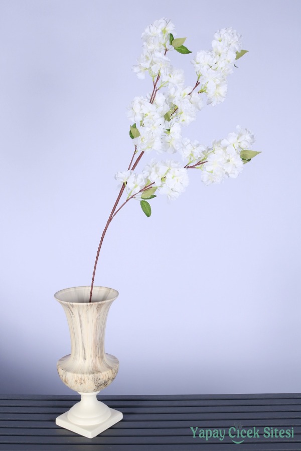 Kaliteli Yapay Bahar Dalı Çiçeği Beyaz 106 Cm - 2
