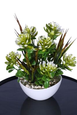 Mini Saksıda Yapay Sukulent Bahçesi 26 cm - 3