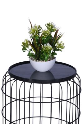 Mini Saksıda Yapay Sukulent Bahçesi 26 cm - 4