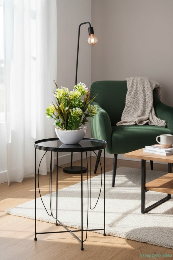 Mini Saksıda Yapay Sukulent Bahçesi 26 cm - 5