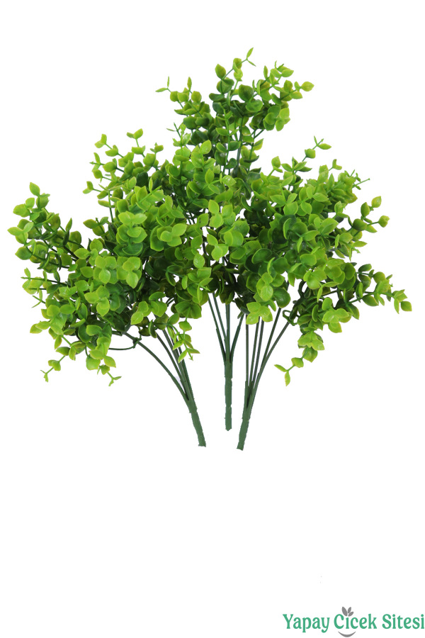 Mini Yapraklı Yapay Okaliptüs Demeti 30 cm 3 Adet Yeşil - 1