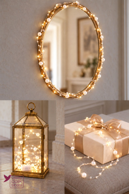 Pilli İnci Led Işık Zinciri Günışığı 2 Metre - 2