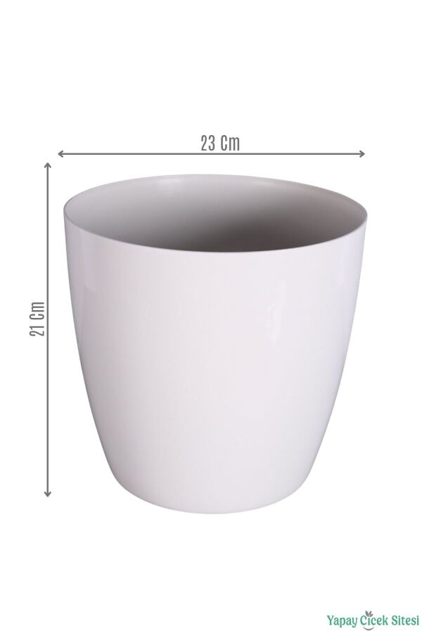 Plastik Saksı 21cm Kırık Beyaz - 1
