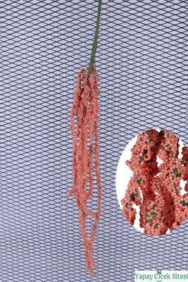 Yapay Amarantus Cipso Dalı 120 cm - Mercan Somon - Yapay Çiçek Sitesi