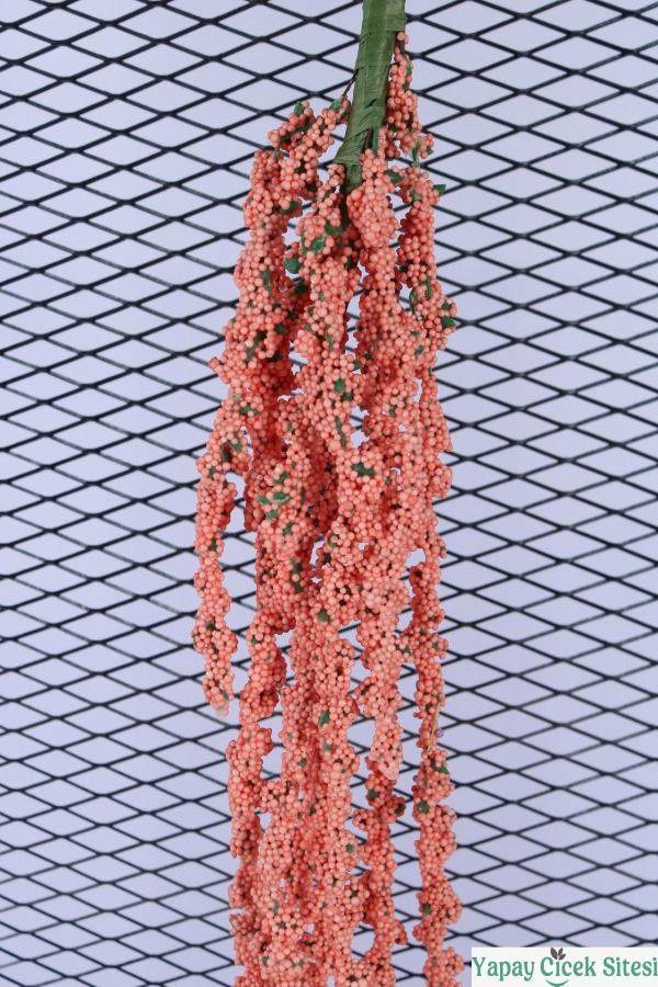 Yapay Amarantus Cipso Dalı 120 cm - Mercan Somon - 2