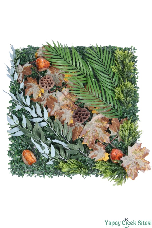 Yapay Bitkili Duvar Paneli 50x50 cm Model 1 - 1