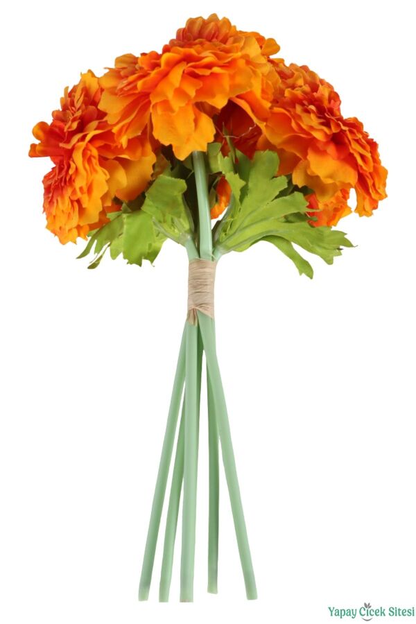 Yapay İri Kafalı Gerbera Buketi 6lı Turuncu - 2