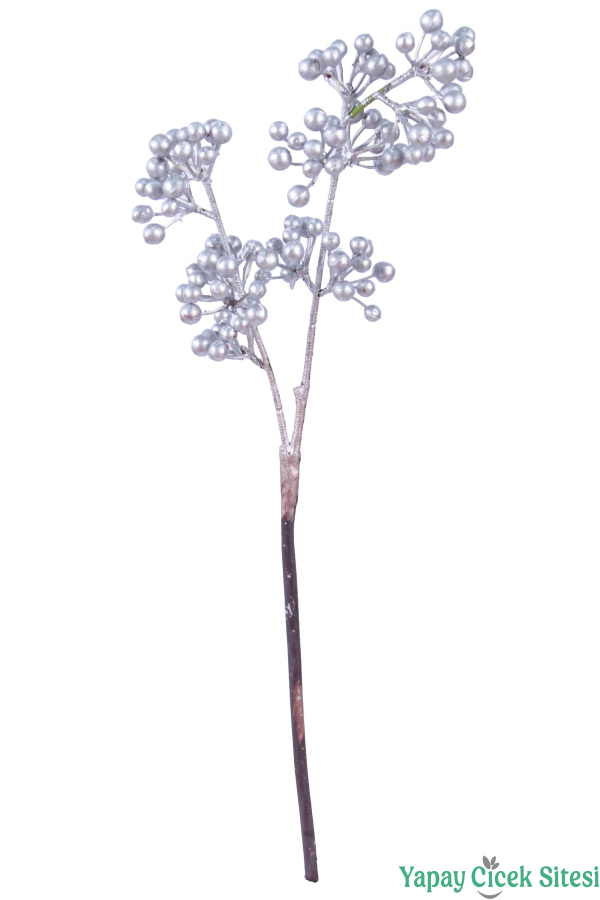 Yapay Kokina Dalı 42 cm Gümüş - 1