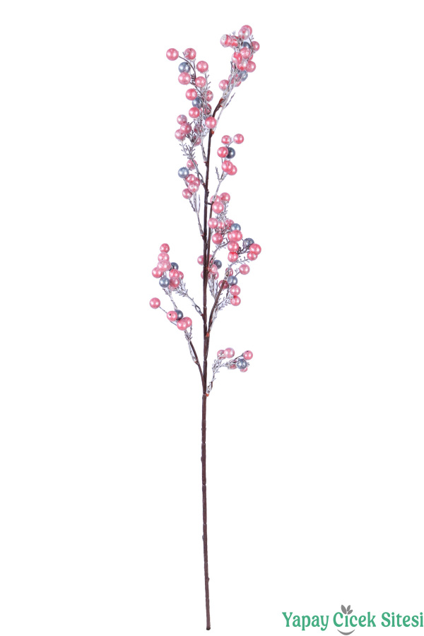 Yapay Kokina Dalı 80 cm Pembe Gümüş - 1