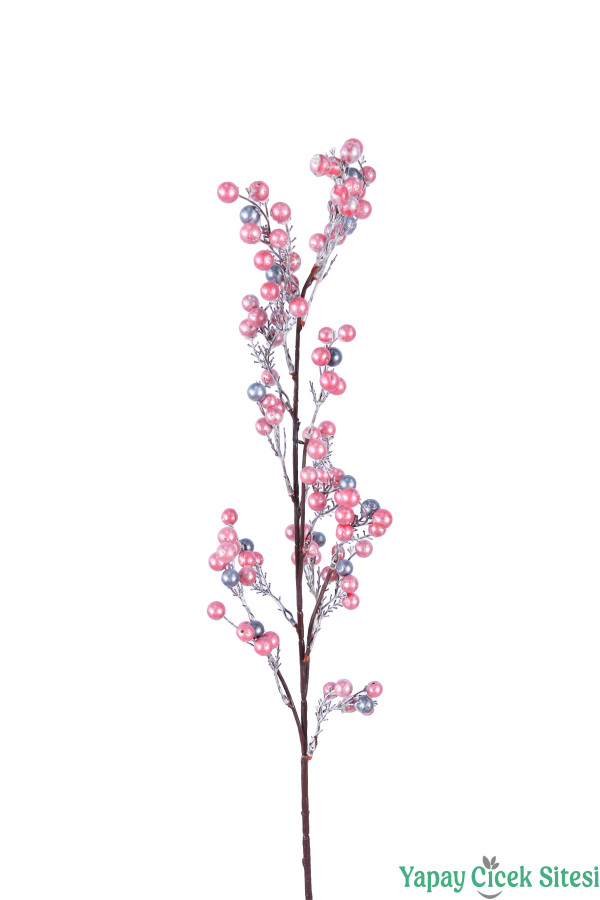 Yapay Kokina Dalı 80 cm Pembe Gümüş - 2