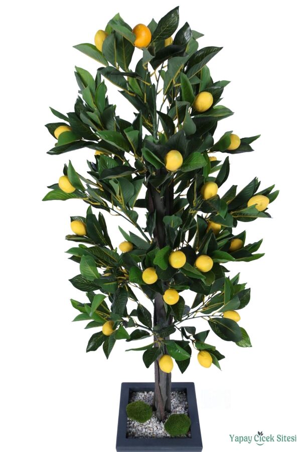 Yapay Limon Ağacı 155 cm Ahşap Saksıda - 2