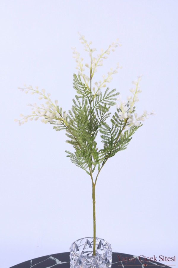 Yapay Mimoza Dalı 68 cm Sarı - 1