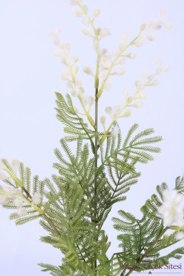Yapay Mimoza Dalı 68 cm Sarı - 3