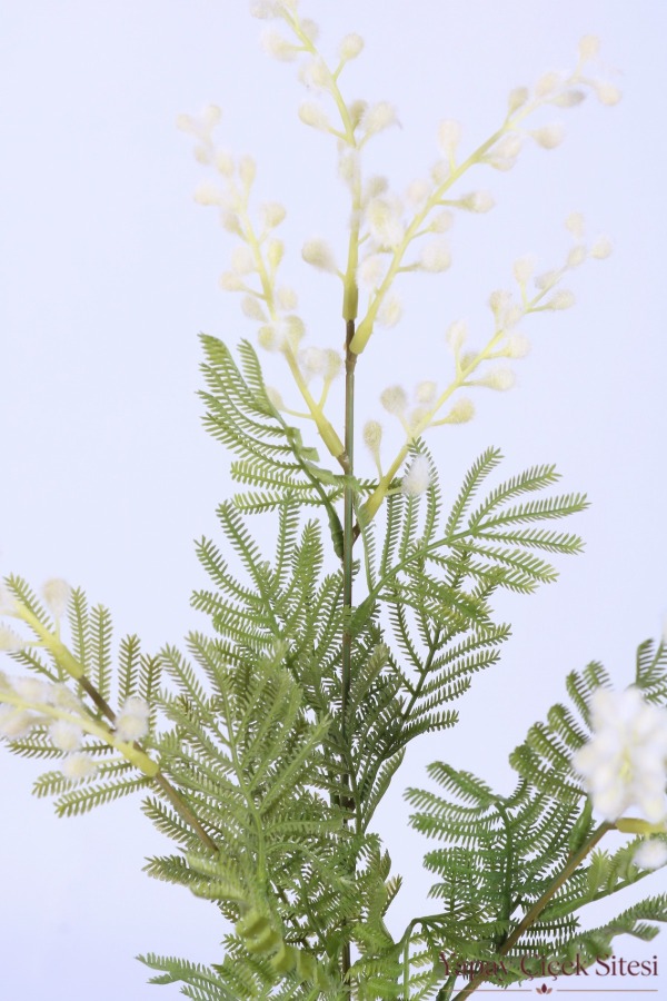 Yapay Mimoza Dalı 68 cm Sarı - 3