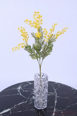 Yapay Mimoza Dalı 68 cm Sarı - 3