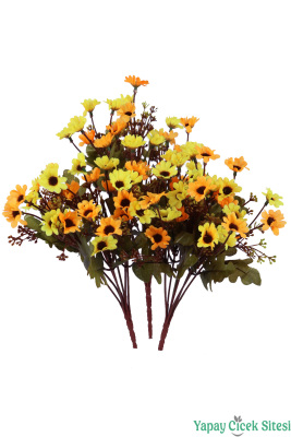 Yapay Mini Kır Papatya Demeti 3 Adet 32 cm - 3