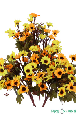 Yapay Mini Kır Papatya Demeti 3 Adet 32 cm - 4