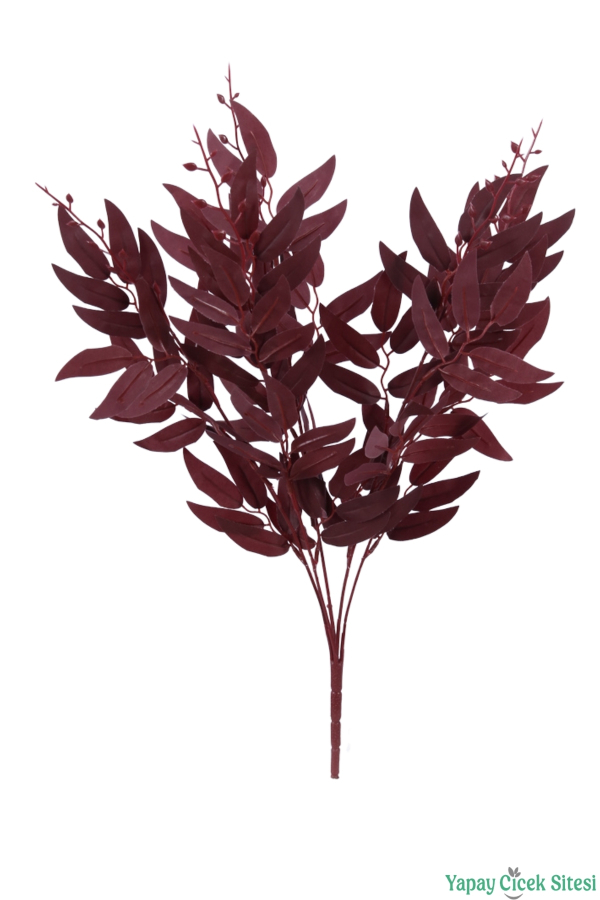 Yapay Okaliptüs Dalı 55 cm - Kızıl - 1