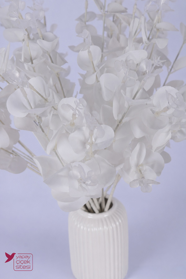 Yapay Okaliptus Demeti 3 Adet 45 cm Beyaz - 2