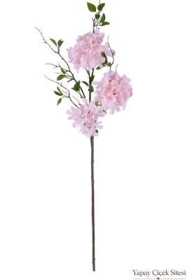 Yapay Ortanca Dalı 90 cm Açık Pembe - Yapay Çiçek Sitesi