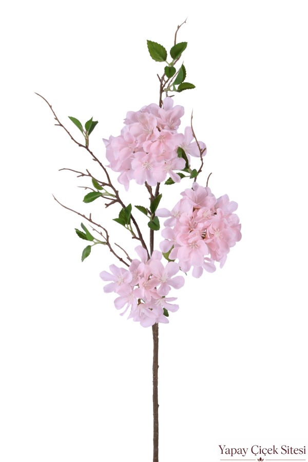 Yapay Ortanca Dalı 90 cm Açık Pembe - 2