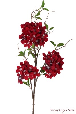 Yapay Ortanca Dalı 90 cm Bordo - 2