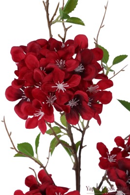 Yapay Ortanca Dalı 90 cm Bordo - 3