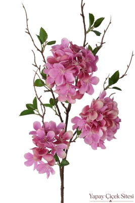 Yapay Ortanca Dalı 90 cm Koyu Pembe - 2