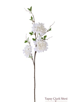 Yapay Ortanca Dalı 90 cm Krem Beyaz - Yapay Çiçek Sitesi