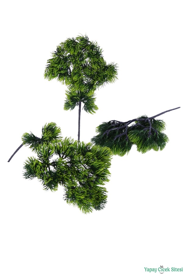 Yapay Premium Bonsai Dalı 3 Adet 32 cm Yeşil - 1