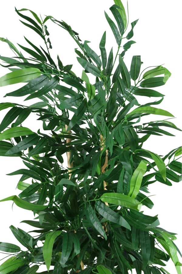 Yapay Premium Geniş Yapraklı Bambu Ağacı 170 cm (Siyah Saksılı) - 4