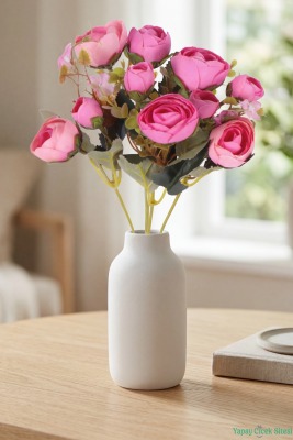 Yapay Şakayık Gül Demeti 31cm Pembe - Yapay Çiçek Sitesi