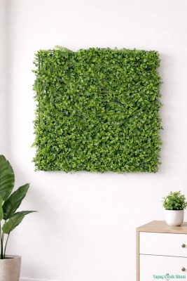 Yapay Yoğun Yapraklı Bitki Paneli 45x65 cm Tırtıklı - Yapay Çiçek Sitesi