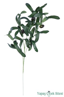 Yapay Zeytin Dalı 55 Cm Koyu Yeşil - Yapay Çiçek Sitesi